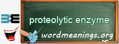 WordMeaning blackboard for proteolytic enzyme